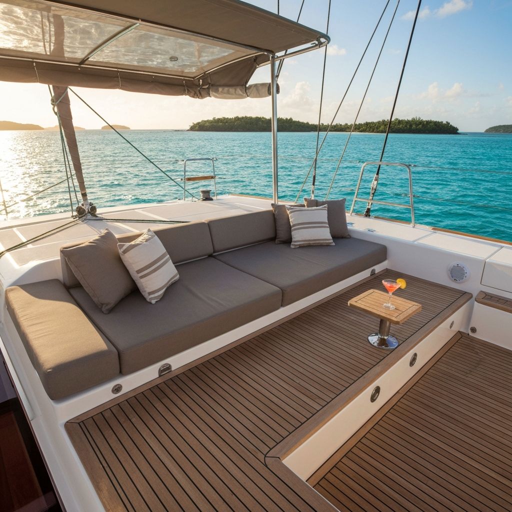 Luxury yacht deck